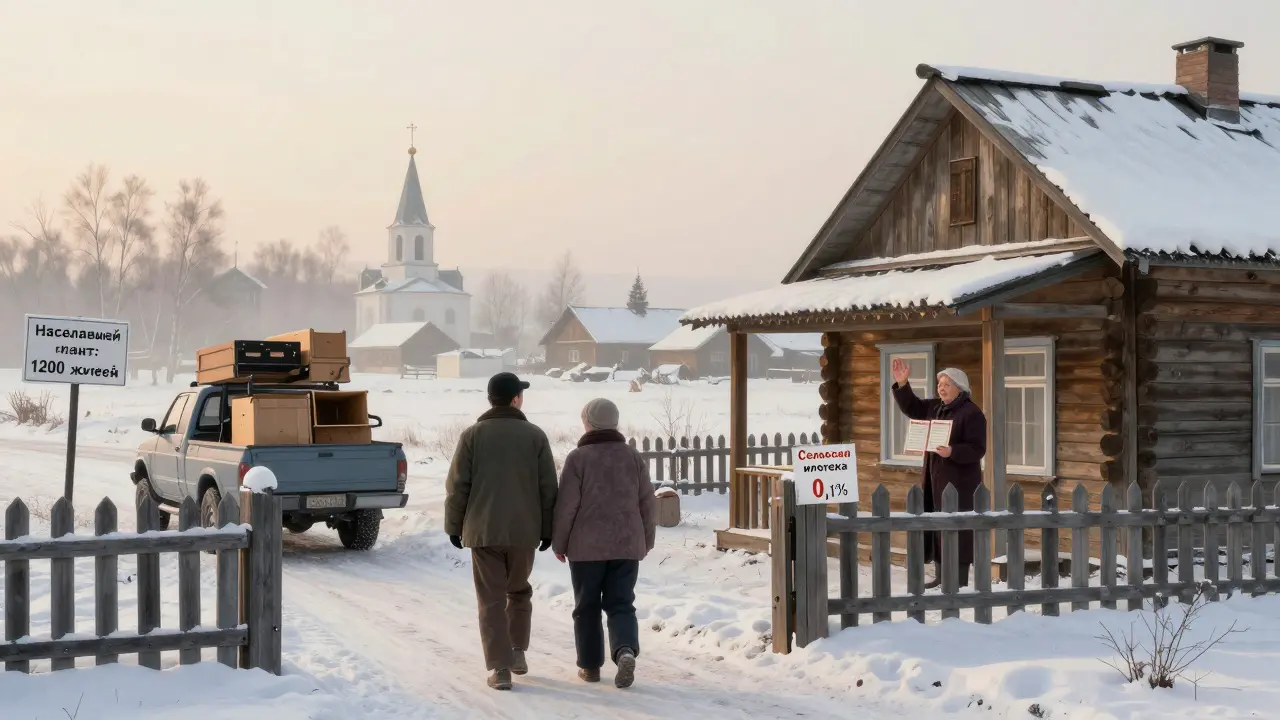 Пара приезжает в деревню, чтобы переехать в новый дом по сельской ипотеке с минимальной ставкой.