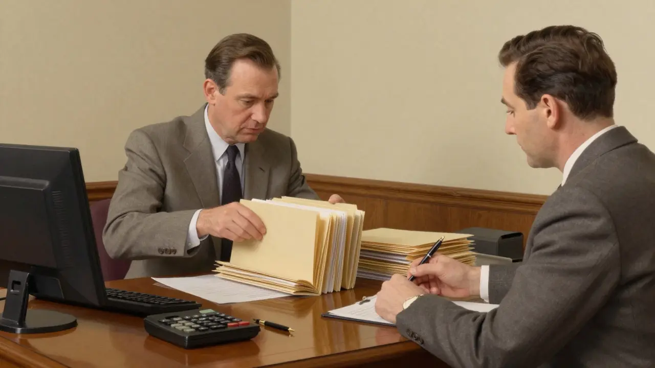 Клиент собирает документы для оформления банковской ссуды