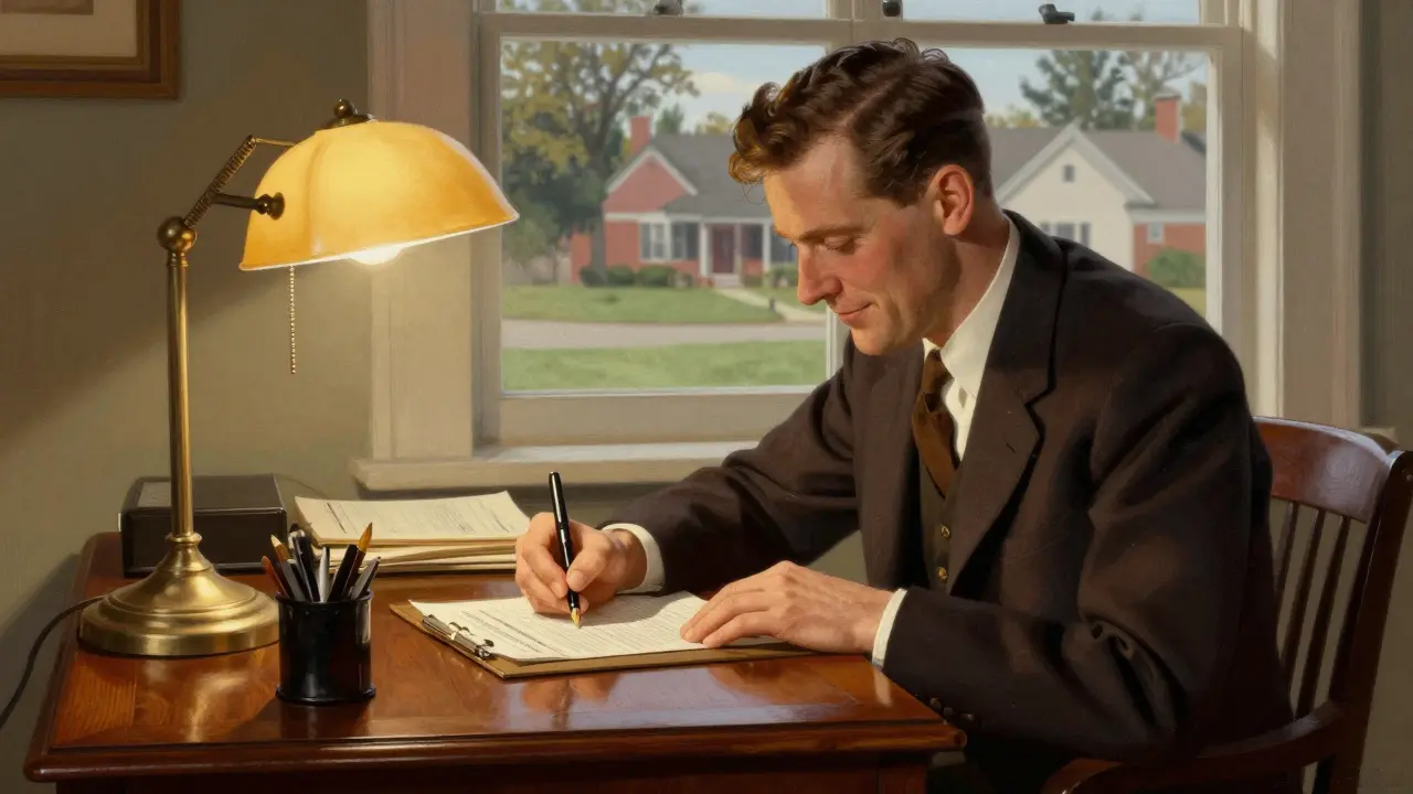 Человек уверенно заполняет документы на открытие выгодного депозита